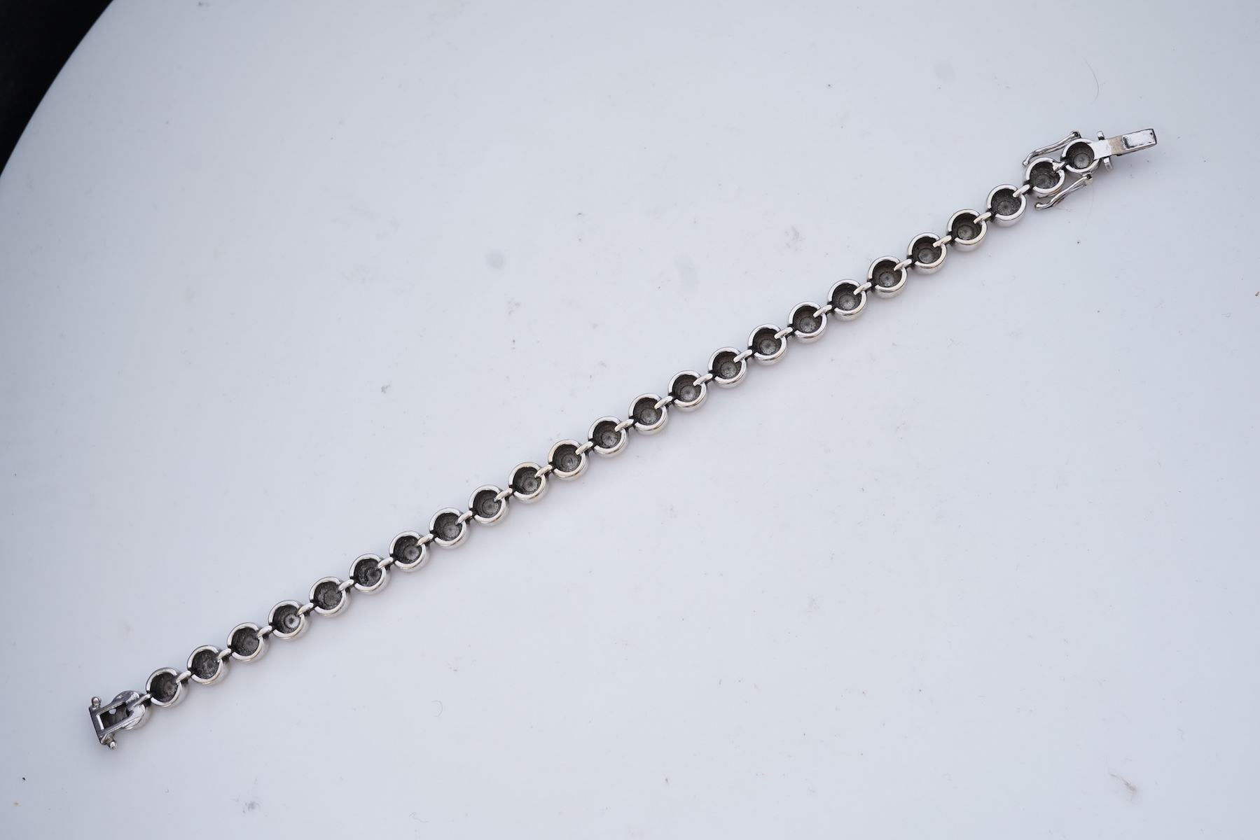 A diamond line bracelet